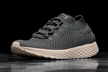 Nobull Knit Runner Men's Running Shoes Dark Grey White | Australia (EG8695)
